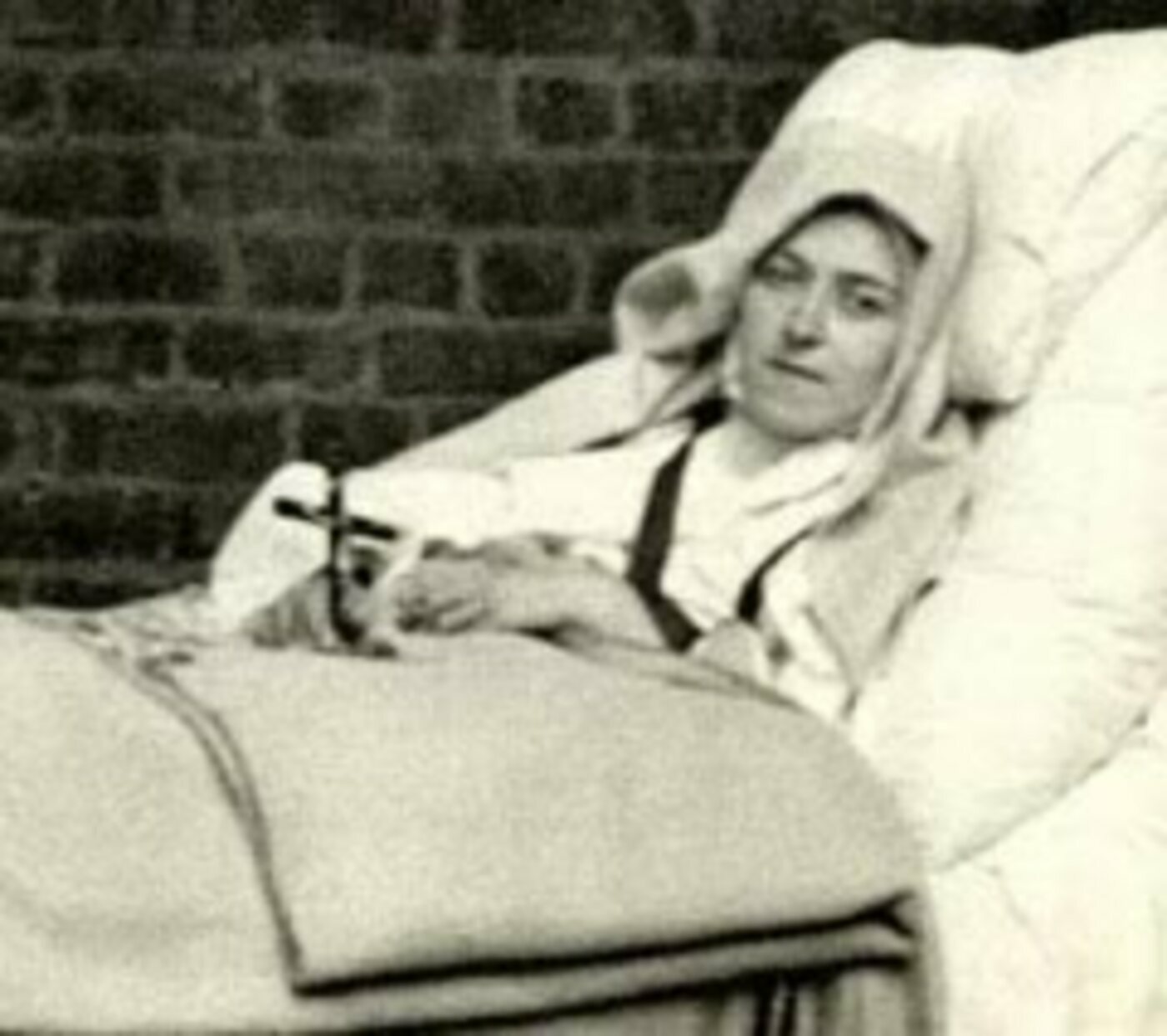 St. Therese on her sick bed.